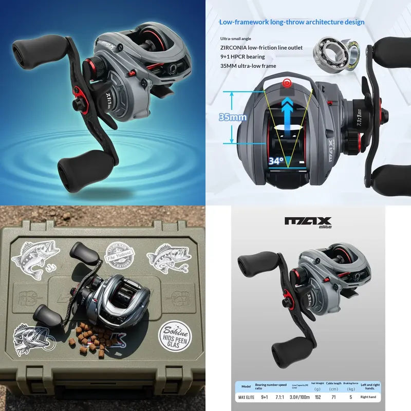 Baitcasting Reel - Moulinet de pêche ZGLY Abu Garcia