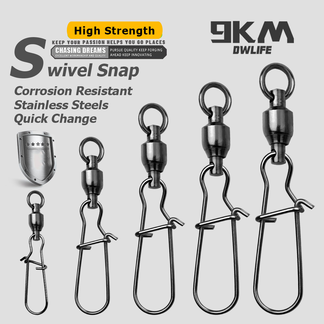 9KM 10PCS Émerillons à rouleme - Baitcasting Reel avis et prix